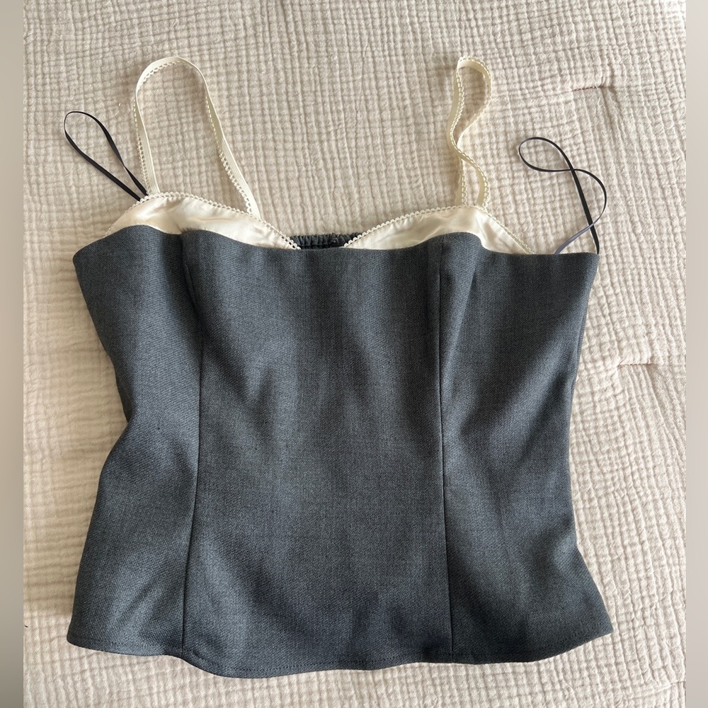 Reformation Melanie Top - NWOT dark gray size 4